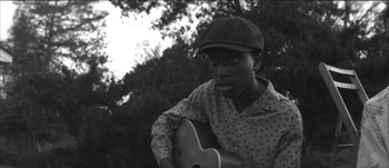 Movie still from “Paul McCartney - Early Days” (2014), directed by Vincent Haycock – Close Up shot, Low angle