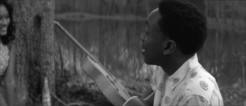 Movie still from “Paul McCartney - Early Days” (2014), directed by Vincent Haycock – Close Up shot, Over the shoulder angle