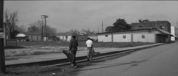 Movie still from “Paul McCartney - Early Days” (2014), directed by Vincent Haycock – Wide shot, Low angle