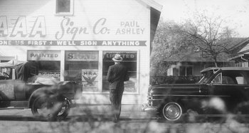 Movie still from “Timber Timbre - Curtains?!” (2014), directed by Tyler T. Williams – Wide shot, High angle