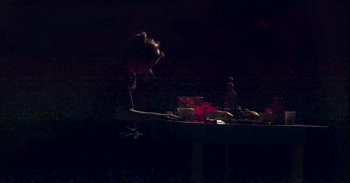 Movie still from “Doprah - Stranger People” (2014), directed by Thunderlips – Extreme Close Up shot, Overhead angle