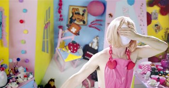 Movie still from “Doprah - Stranger People” (2014), directed by Thunderlips – Medium shot, Over the shoulder angle