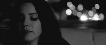 Movie still from “Lana Del Ray - West Coast” (2014), directed by Vincent Haycock – Close Up shot, Low angle
