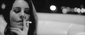Movie still from “Lana Del Ray - West Coast” (2014), directed by Vincent Haycock – Extreme Close Up shot, Low angle