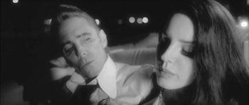 Movie still from “Lana Del Ray - West Coast” (2014), directed by Vincent Haycock – Close Up shot, Over the shoulder angle