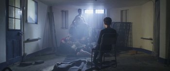 Movie still from “Lyla Foy - Feather Tongue” (2014), directed by Oscar Hudson – Wide shot, High angle