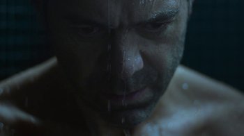 Movie still from “ALB - Whispers” (2014), directed by Casper Balslev – Extreme Close Up shot, Low angle