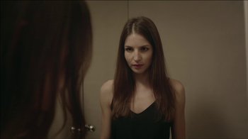 Movie still from “ALB - Whispers” (2014), directed by Casper Balslev – Close Up shot, Over the shoulder angle