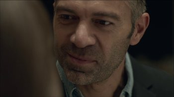 Movie still from “ALB - Whispers” (2014), directed by Casper Balslev – Close Up shot, Over the shoulder angle