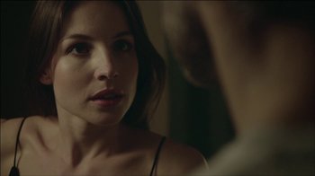 Movie still from “ALB - Whispers” (2014), directed by Casper Balslev – Close Up shot, Over the shoulder angle