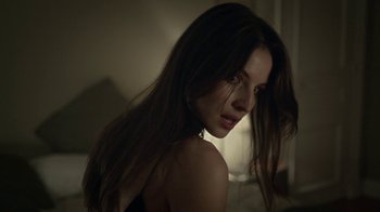 Movie still from “ALB - Whispers” (2014), directed by Casper Balslev – Close Up shot, Low angle