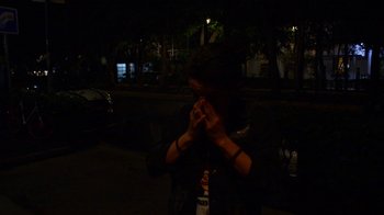 Movie still from “Arctic Monkeys - Why’d You Only Call Me When You’re High?” (2013), directed by Nabil Elderkin – Medium shot, High angle