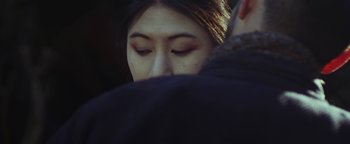 Movie still from “Kye Kye - Honest Affection” (2013), directed by Salomon Ligthelm – Extreme Close Up shot, Over the shoulder angle