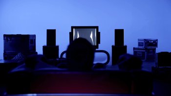 Movie still from “Hook N Sling & Chris Willis - Magnet” (2013), directed by Ryan Staake – Extreme Close Up shot, Low angle