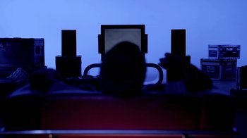 Movie still from “Hook N Sling & Chris Willis - Magnet” (2013), directed by Ryan Staake – Extreme Close Up shot, Low angle