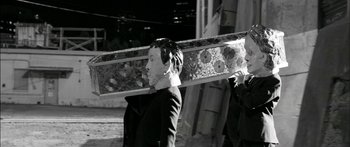 Movie still from “Arcade Fire - Reflektor” (2013), directed by Anton Corbijn – Medium shot, Over the shoulder angle