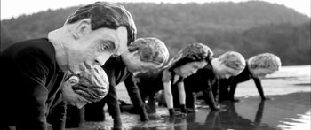 Movie still from “Arcade Fire - Reflektor” (2013), directed by Anton Corbijn – Medium shot, Low angle