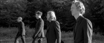 Movie still from “Arcade Fire - Reflektor” (2013), directed by Anton Corbijn – Medium shot, Low angle