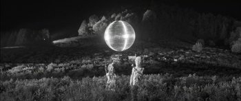 Movie still from “Arcade Fire - Reflektor” (2013), directed by Anton Corbijn – Wide shot, Low angle