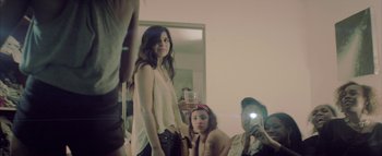 Movie still from “David Heartbreak - Acid Youths” (2013), directed by Ryan Staake – Medium shot, Over the shoulder angle