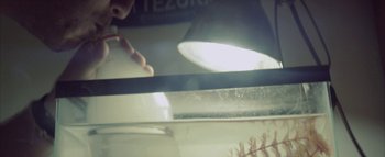 Movie still from “David Heartbreak - Acid Youths” (2013), directed by Ryan Staake – Extreme Close Up shot, High angle