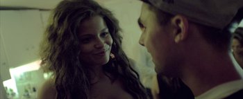 Movie still from “David Heartbreak - Acid Youths” (2013), directed by Ryan Staake – Close Up shot, Over the shoulder angle