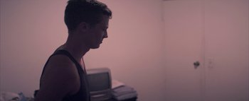 Movie still from “David Heartbreak - Acid Youths” (2013), directed by Ryan Staake – Medium shot, Low angle