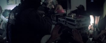 Movie still from “David Heartbreak - Acid Youths” (2013), directed by Ryan Staake – Extreme Close Up shot, High angle