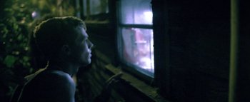 Movie still from “David Heartbreak - Acid Youths” (2013), directed by Ryan Staake – Close Up shot, Over the shoulder angle