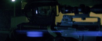 Movie still from “David Heartbreak - Acid Youths” (2013), directed by Ryan Staake – Extreme Close Up shot, Over the shoulder angle