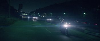 Movie still from “David Heartbreak - Acid Youths” (2013), directed by Ryan Staake – Extreme Wide shot, High angle