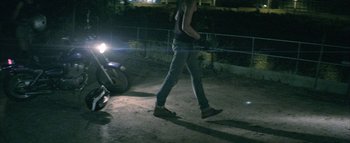 Movie still from “David Heartbreak - Acid Youths” (2013), directed by Ryan Staake – Wide shot, Low angle