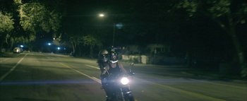 Movie still from “David Heartbreak - Acid Youths” (2013), directed by Ryan Staake – Wide shot, Low angle