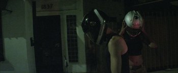 Movie still from “David Heartbreak - Acid Youths” (2013), directed by Ryan Staake – Close Up shot, Low angle