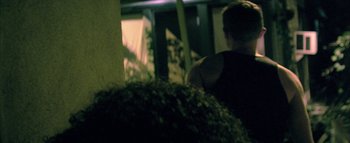 Movie still from “David Heartbreak - Acid Youths” (2013), directed by Ryan Staake – Close Up shot, Over the shoulder angle