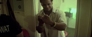 Movie still from “David Heartbreak - Acid Youths” (2013), directed by Ryan Staake – Close Up shot, Low angle