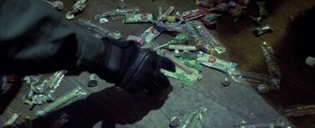 Movie still from “David Heartbreak - Acid Youths” (2013), directed by Ryan Staake – Extreme Close Up shot, Overhead angle