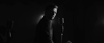 Movie still from “Justin Timberlake - Suit & Tie” (2013), directed by David Fincher – Medium shot, Low angle