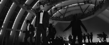 Movie still from “Justin Timberlake - Suit & Tie” (2013), directed by David Fincher – Medium shot, Low angle