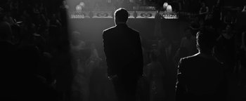 Movie still from “Justin Timberlake - Suit & Tie” (2013), directed by David Fincher – Medium shot, Low angle