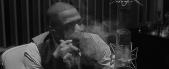 Movie still from “Justin Timberlake - Suit & Tie” (2013), directed by David Fincher – Close Up shot, Low angle