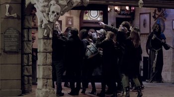 Movie still from “The Killers - Here With Me” (2012), directed by Tim Burton – Wide shot, High angle