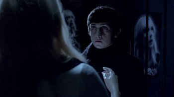 Movie still from “The Killers - Here With Me” (2012), directed by Tim Burton – Close Up shot, Over the shoulder angle