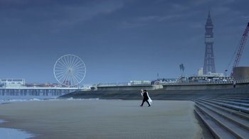 Movie still from “The Killers - Here With Me” (2012), directed by Tim Burton – Extreme Wide shot, Low angle