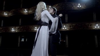 Movie still from “The Killers - Here With Me” (2012), directed by Tim Burton – Wide shot, Low angle