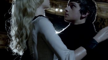 Movie still from “The Killers - Here With Me” (2012), directed by Tim Burton – Medium shot, Low angle