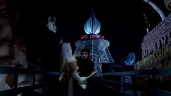 Movie still from “The Killers - Here With Me” (2012), directed by Tim Burton – Wide shot, Low angle