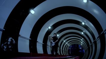 Movie still from “The Killers - Here With Me” (2012), directed by Tim Burton – Wide shot, Low angle