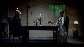 Movie still from “The Killers - Here With Me” (2012), directed by Tim Burton – Wide shot, Over the shoulder angle