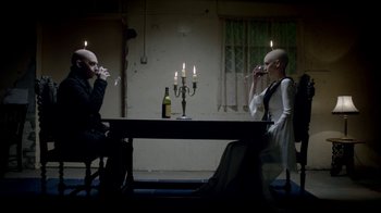 Movie still from “The Killers - Here With Me” (2012), directed by Tim Burton – Medium shot, Low angle